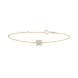 Solitaire, 14K Gold Bracelet