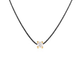 Sollitaire, 14K Gold Necklace (String)
