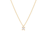 Sollitaire, 14K Gold Necklace