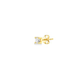 Solitaire, 14K Gold Earring (Sold INDIVIDUALLY)