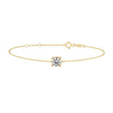 Solitaire, 14K Gold Bracelet