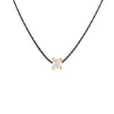 Sollitaire, 14K Gold Necklace (String)