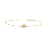 Mini Heart Lock, 14K Gold Bracelet
