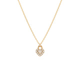 Mini Heart Lock, 14K Gold Necklace