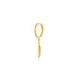 Feather, 14K Gold Earring (Sold INDIVIDUALLY)