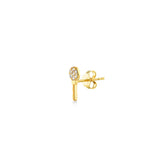 Key, 14K Gold Earring (Sold INDIVIDUALLY)