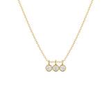 Glint (3x2mm) Line, 14K Gold Necklace