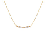 Shiny Arc, 14K Gold Necklace