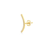 Shiny Arc, 14K Gold Earring (Sold INDIVIDUALLY)