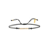 Shiny Arc, 14K Gold Bracelet With String