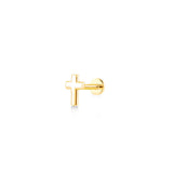 Mini Cross, 14K Gold Piercing (Sold INDIVIDUALLY)