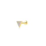 Triangle, 14K Gold Piercing (Sold INDIVIDUALLY)