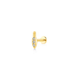 Mini Feather, 14K Gold Piercing (Sold INDIVIDUALLY)