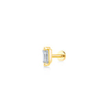 Baguette, 14K Gold Piercing (Sold INDIVIDUALLY)