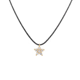 Flower, 14K Gold Necklace (String)