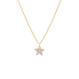 Flower, 14K Gold Necklace