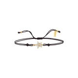 Flower, 14K Gold Bracelet With String