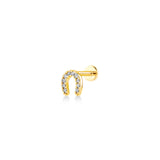 Horseshoe, 14K Gold Piercing (Sold INDIVIDUALLY)