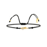 Comet, 14K Gold Bracelet With String