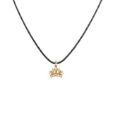 Crown, 14K Gold Necklace (String)