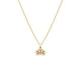 Crown, 14K Gold Necklace