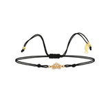 Crown, 14K Gold Bracelet With String