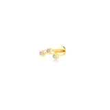 Glint Arc, 14K Gold Piercing (Sold INDIVIDUALLY)