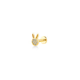 Rabbit, 14K Gold Piercing (Sold INDIVIDUALLY)