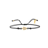 Turtle, 14K Gold Bracelet With String