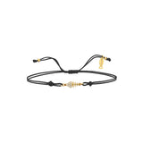Fishbone, 14K Gold Bracelet With String