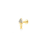 Fishbone, 14K Gold Piercing (Sold INDIVIDUALLY)