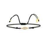 Eye, 14K Gold Bracelet With String
