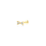 Bow, 14K Gold Piercing (Sold INDIVIDUALLY)