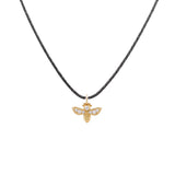 Bee, 14K Gold Necklace (String)