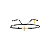 Bee, 14K Gold Bracelet With String