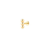 Bubble Line (3x2mm), 14K Gold Piercing (Sold INDIVIDUALLY)