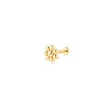 Bubbble Flower, 14K Gold Piercing (Sold INDIVIDUALLY)