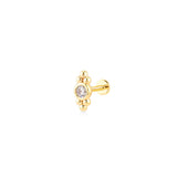 Glint (3mm) With Bubbles, 14K Gold Piercing (Sold INDIVIDUALLY)