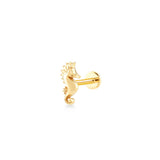 Seahorse, 14K Gold Piercing (Sold INDIVIDUALLY)