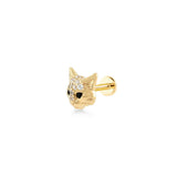 Cat, 14K Gold Piercing (Sold INDIVIDUALLY)