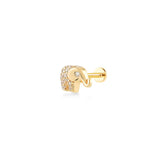 Elephant, 14K Gold Piercing (Sold INDIVIDUALLY)
