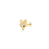 Fox, 14K Gold Piercing (Sold INDIVIDUALLY)