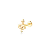 Snake, 14K Gold Piercing (Sold INDIVIDUALLY)