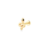 Snake, 14K Gold Piercing (Sold INDIVIDUALLY)