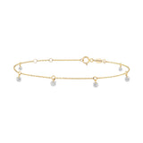 Shining Dots (With 6 Stone) , 14K Gold Bracelet