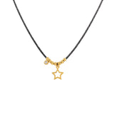 Star , 14K Gold Necklace (String)