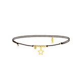 Star, 14K Gold Anklet (String)