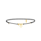 Heart, 14K Gold Anklet (String)