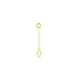 Hamsa, 14K Gold Earring (Sold INDIVIDUALLY)