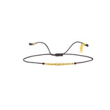 Plain Balls, 14K Gold Bracelet With String